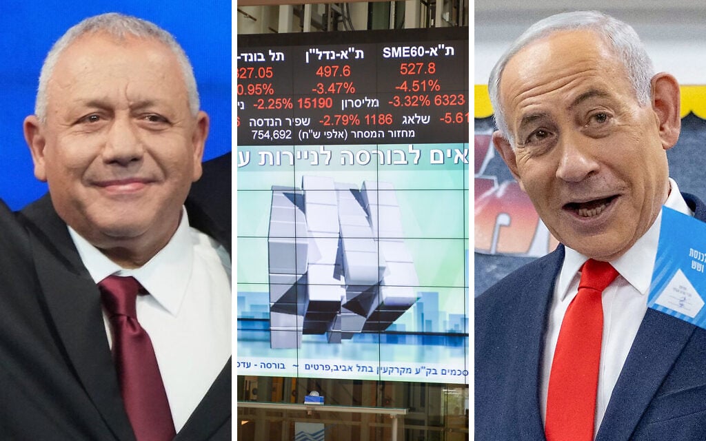 Tel Aviv stocks drop and shekel slides as election results dent hopes for change — Times of Israel